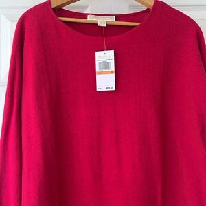 NWT Women Michael Kors Raspberry Sweater top/blouse for work - Size Small